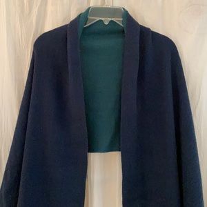 World Market Cozy Scarf Wrap Shawl in Navy and Green, OS